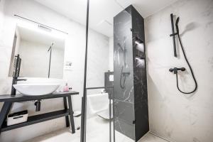 Koupelna v ubytování Hotel Litovel