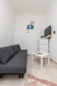 Televízia a/alebo spoločenská miestnosť v ubytovaní Real Apartments Kertész II.