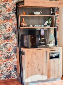 Kuchyň nebo kuchyňský kout v ubytování Hotel Landhaus Waldesruh