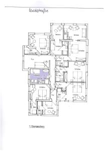 a floor plan of a house at Pension Hilligenlei Zi 01 EZ in Wyk auf Föhr