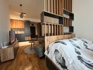 Postel nebo postele na pokoji v ubytování OpenView Apartment