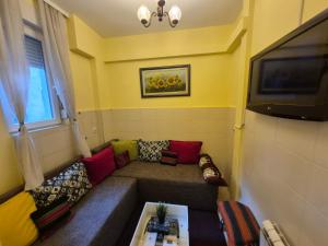 TV o dispositivi per l'intrattenimento presso Authentic Belgrade Centre Hostel - Only Private Rooms, Paid Parking on-site, Mandatory Reservation