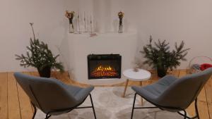 Χώρος καθιστικού στο Nature Rooms cabin