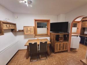 Kuchyň nebo kuchyňský kout v ubytování Appartement Gassner