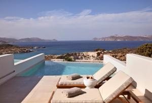 a view of the ocean from a villa at Hotel Milos Sea Resort in Adamantas
