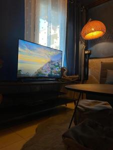 TV a/nebo společenská místnost v ubytování Albania Studio Apartament
