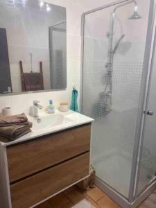 Koupelna v ubytování Chambre en appart Duplex chez l'habitant