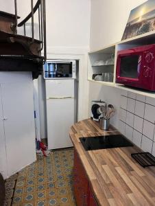 Kuchyň nebo kuchyňský kout v ubytování Le Piton - Appartements
