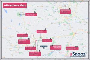 a map of the usippiippiippi at Charming 2 bed home, quiet village + free parking in Halifax