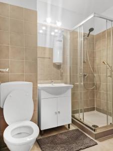 Koupelna v ubytování Stockerau Comfort Studio 1 BR for 2 + 4 fotografie