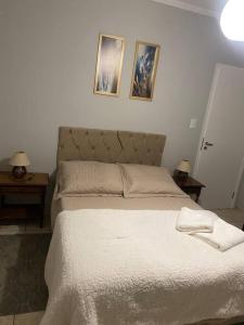Ein Bett oder Betten in einem Zimmer der Unterkunft Apt centro com garagem wifi próximo a congressos