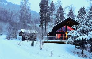 Cozy Home In Treungen With Wifi v zimě