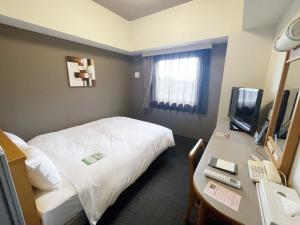 TV a/nebo společenská místnost v ubytování Hotel Route-Inn Tsubamesanjo Ekimae