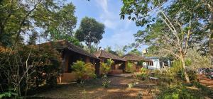 a house in the middle of a forest at Kudil Mud Cottages, Cheemeni in Peringom