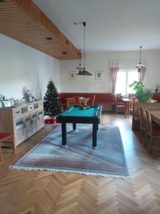 Biliár nebo kulečník v ubytování Haus Fernblick