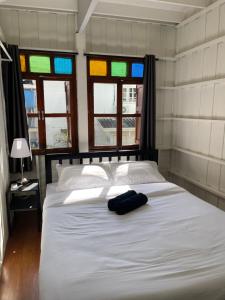 Green Cabin Hostel客房内的一张或多张床位