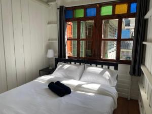 Green Cabin Hostel客房内的一张或多张床位