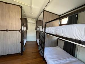 Green Cabin Hostel客房内的一张或多张床位