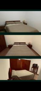 two pictures of two beds in a room at Casa de Edith in Tinogasta