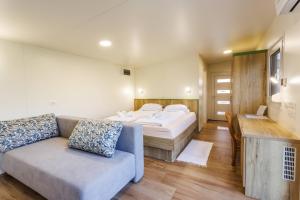 Postel nebo postele na pokoji v ubytování Mobile House Vegov hram