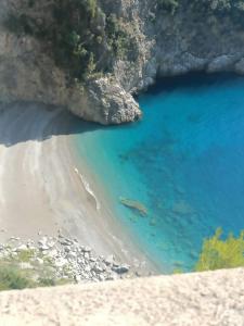 a view of a beach with blue water at B&B DieMme Amalfi Coast in Vietri sul Mare