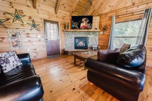 Χώρος καθιστικού στο Budro's Bungalow cabin