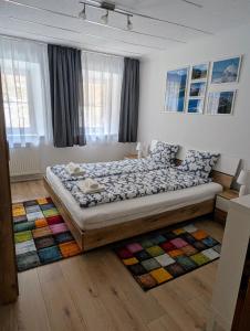 Postel nebo postele na pokoji v ubytování Haus im Hochtal