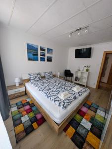 Postel nebo postele na pokoji v ubytování Haus im Hochtal