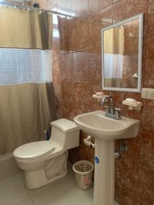 Ένα μπάνιο στο Acogedor Depa Céntrico Ideal para Familias +7 φωτογραφίες