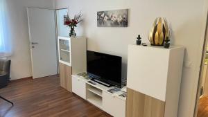 TV a/nebo společenská místnost v ubytování Wunderschöne Stadtwohnung