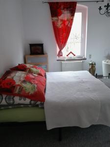 Postel nebo postele na pokoji v ubytování Ferienwohnung Springstein