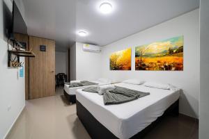 TV a/nebo společenská místnost v ubytování Hotel Doxa