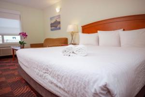 Postel nebo postele na pokoji v ubytování Service Plus Inns and Suites Calgary