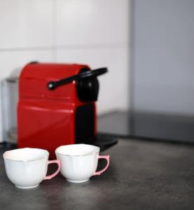 Příslušenství pro přípravu čaje a kávy v ubytování T2 cosy entre calme et proximité