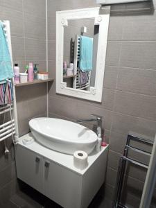 a bathroom with a sink and a mirror at Sweet Home Vlasic in Vlasic +13 photos