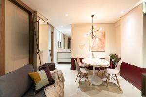 Χώρος καθιστικού στο Apartamento do Centro de Foz