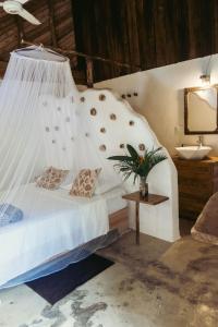 Posteľ alebo postele v izbe v ubytovaní Bungalows India, El Valle, Samana