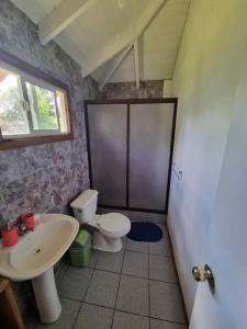 Ванная комната в Casa ñancul, villarrica