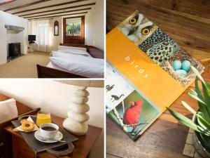 un collage de fotos de un dormitorio y una sala de estar en Poppy Cottage, en Coniston