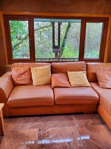 Posezení v ubytování Dads cabin