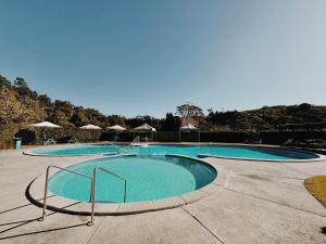 Bazén v ubytování Welcome Bay Hot Pools nebo v jeho okolí