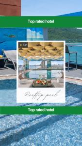 a collage of photos of a top rated hotel at Nguyen Gia Hotel in Da Nang