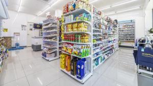 a store aisle with a lot of products on display at Gapyeong Cheongchun Glamping & Caravan in Gapyeong