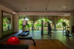 Fitness centrum a/nebo fitness zařízení v ubytování Bamboo Zanzibar