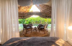 Posezení v ubytování Bamboo Zanzibar
