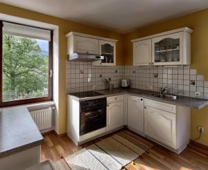 Kuchyň nebo kuchyňský kout v ubytování Villa Gartenblick