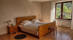 Postel nebo postele na pokoji v ubytování Villa Gartenblick