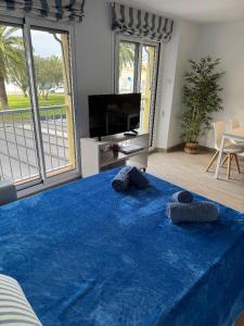 TV a/nebo společenská místnost v ubytování Loft amb vistes al mar by Apartaments La Catifa