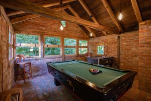 a billiard room with a pool table in it at Villa Vinka - Novo Zvečevo in Brestovac
