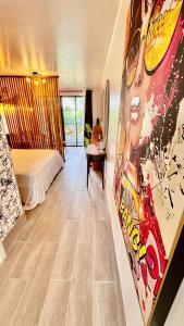 Katil atau katil-katil dalam bilik di Magnifique studio Village Vacances Sainte Luce